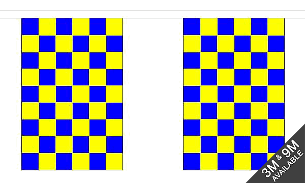 Royal Blue and Yellow Check Bunting